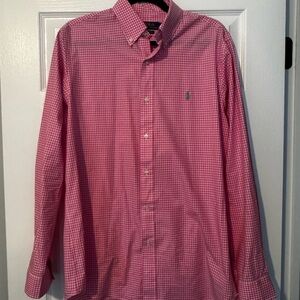 Polo by Ralph Lauren Men's Pink Gingham Dress Shirt